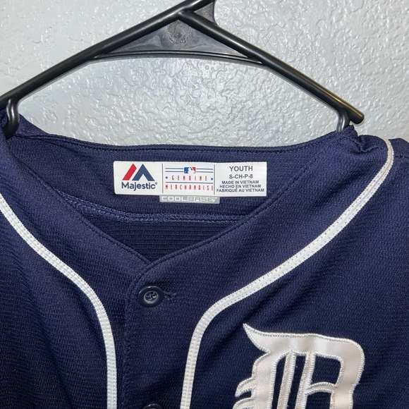 Majestic Navy and White Kids Jersey - Picture 3 of 7